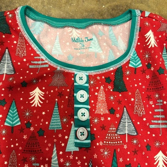 Girls Christmas🎄Matilda Jane♥️ Super soft 2pc pajama set size 12✨EUC - Picture 6 of 7